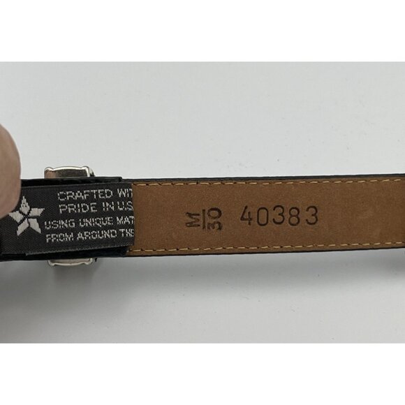 Brighton Western Belt Black 30 M 40383 Silver X Medallion Sliders USA Rodeo - Picture 3 of 5